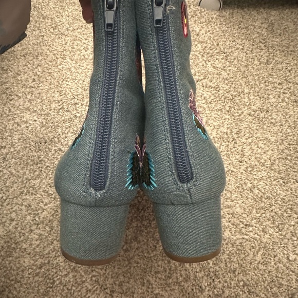 Betsey Johnson Twiggy floral denim boots - Picture 3 of 4